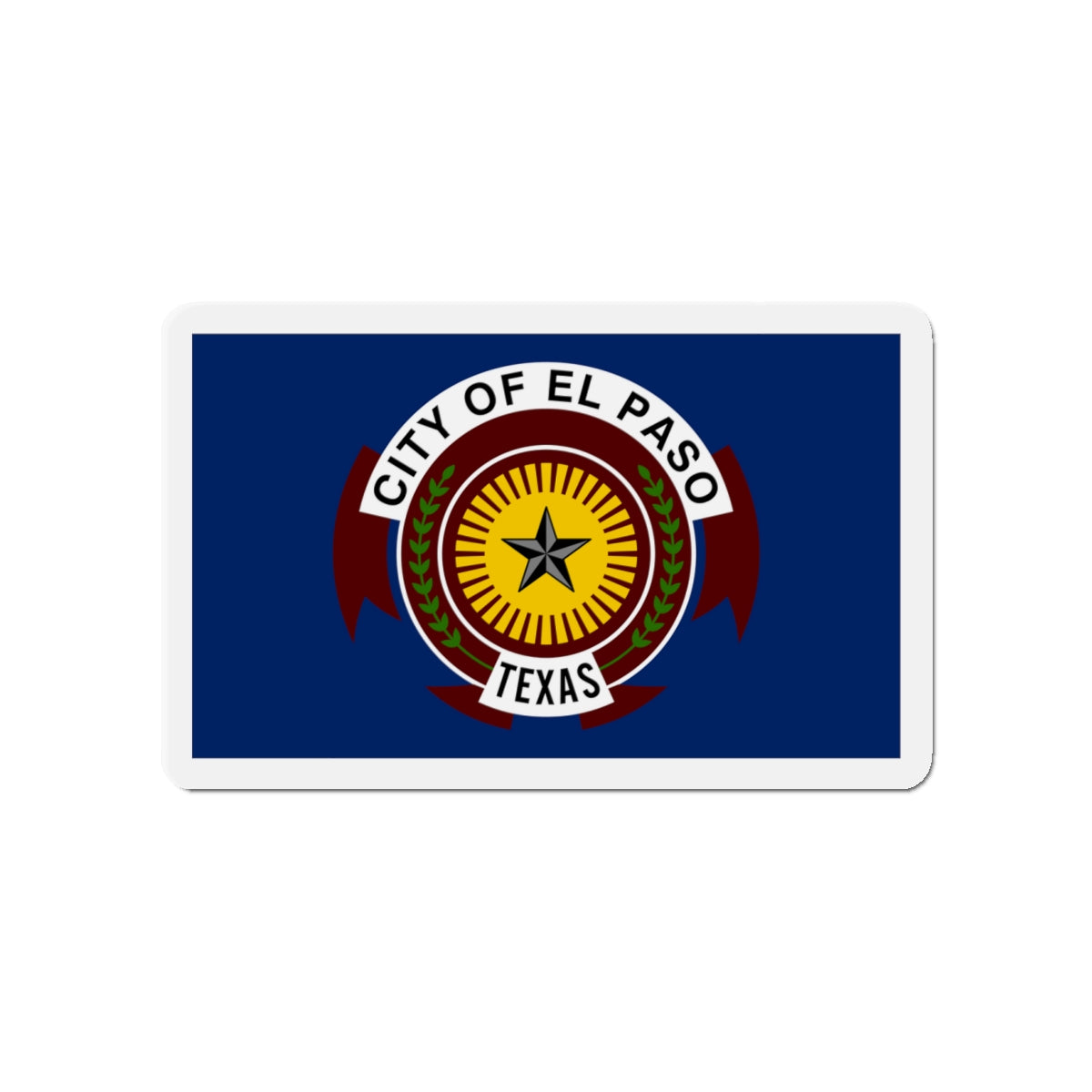 Flag of El Paso Texas - Die-Cut Magnet-4" x 4"-The Sticker Space