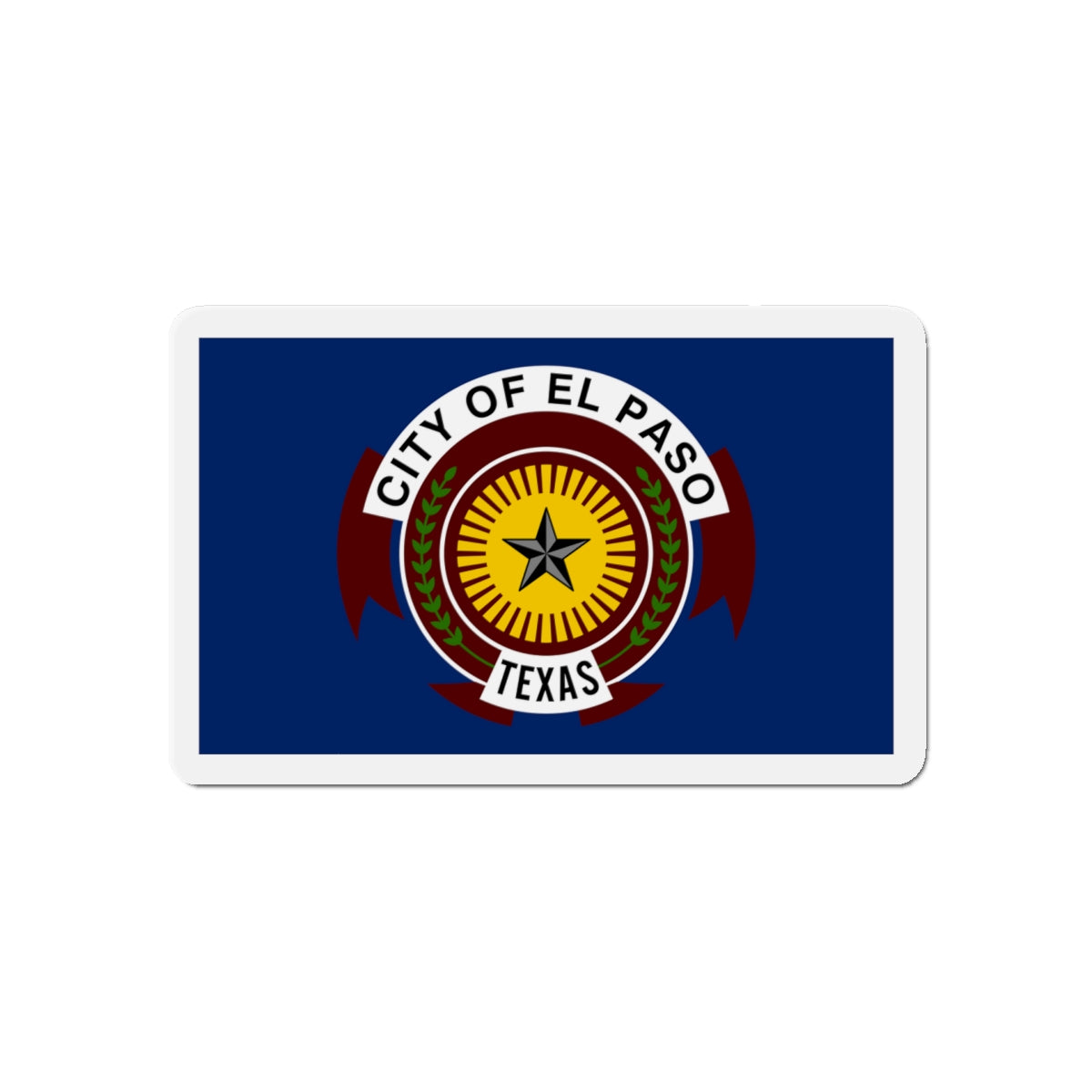 Flag of El Paso Texas - Die-Cut Magnet-5" x 5"-The Sticker Space