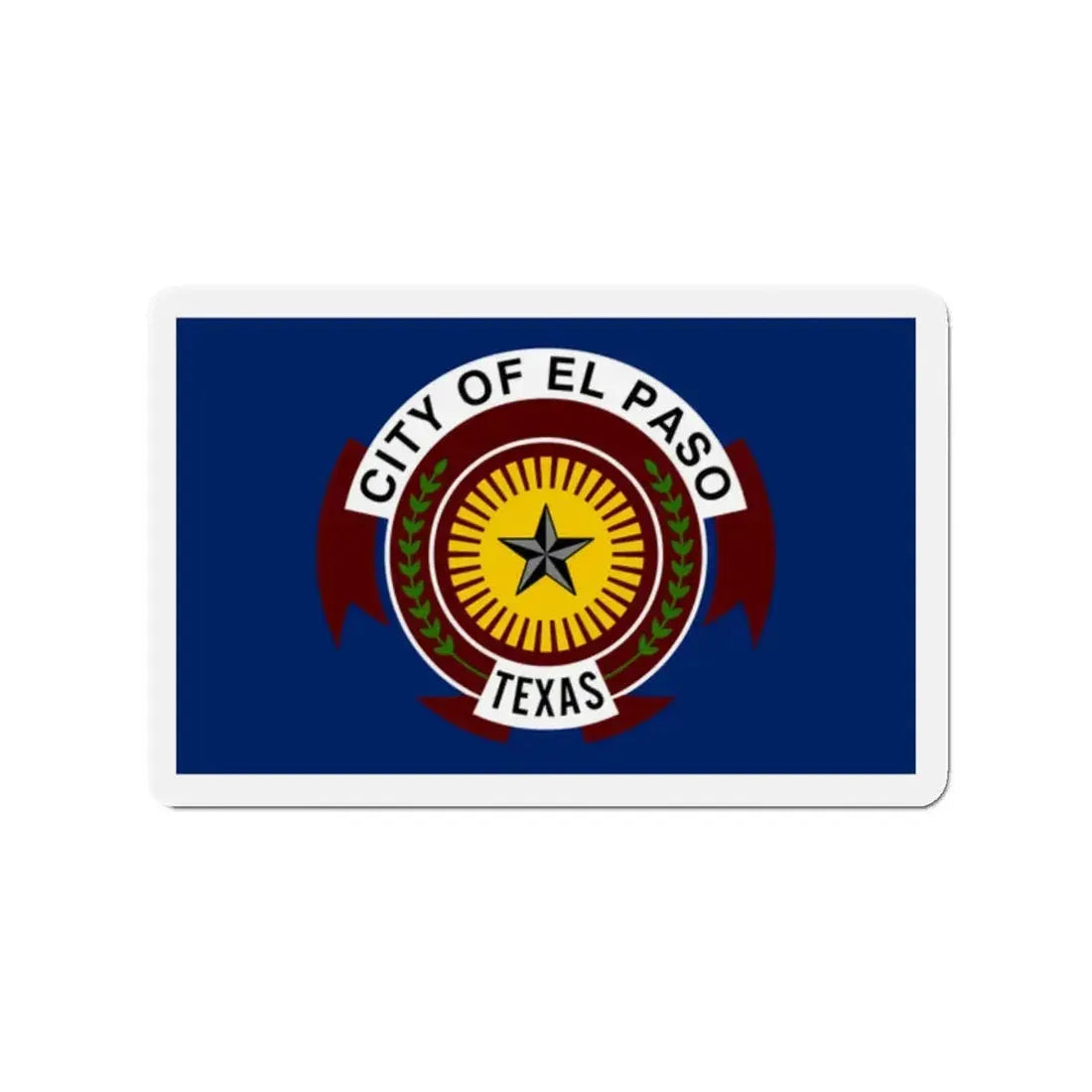 Flag of El Paso Texas - Refrigerator Magnet 2 Inch - The Sticker Space