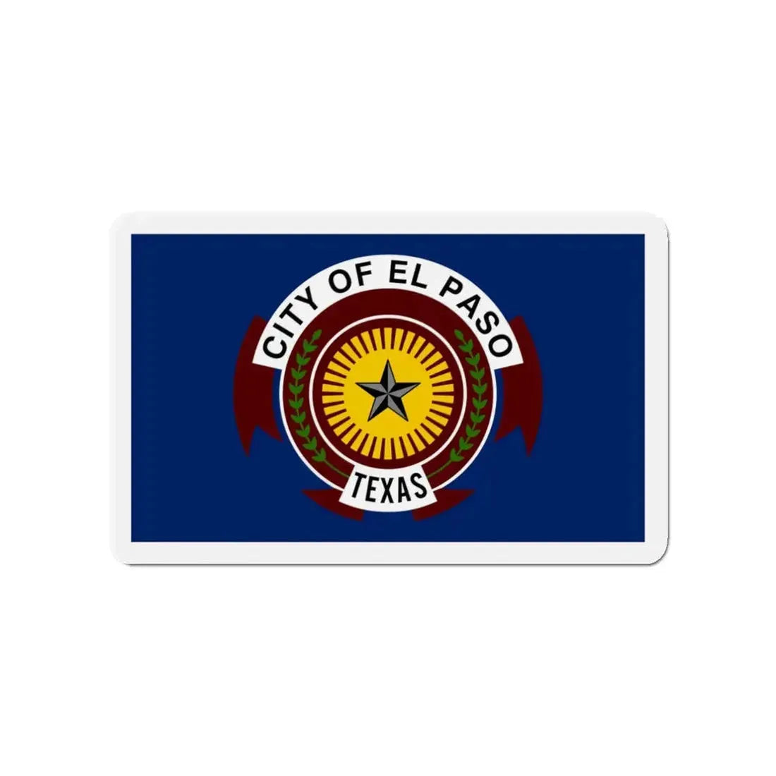 Flag of El Paso Texas - Refrigerator Magnet 3 Inch - The Sticker Space