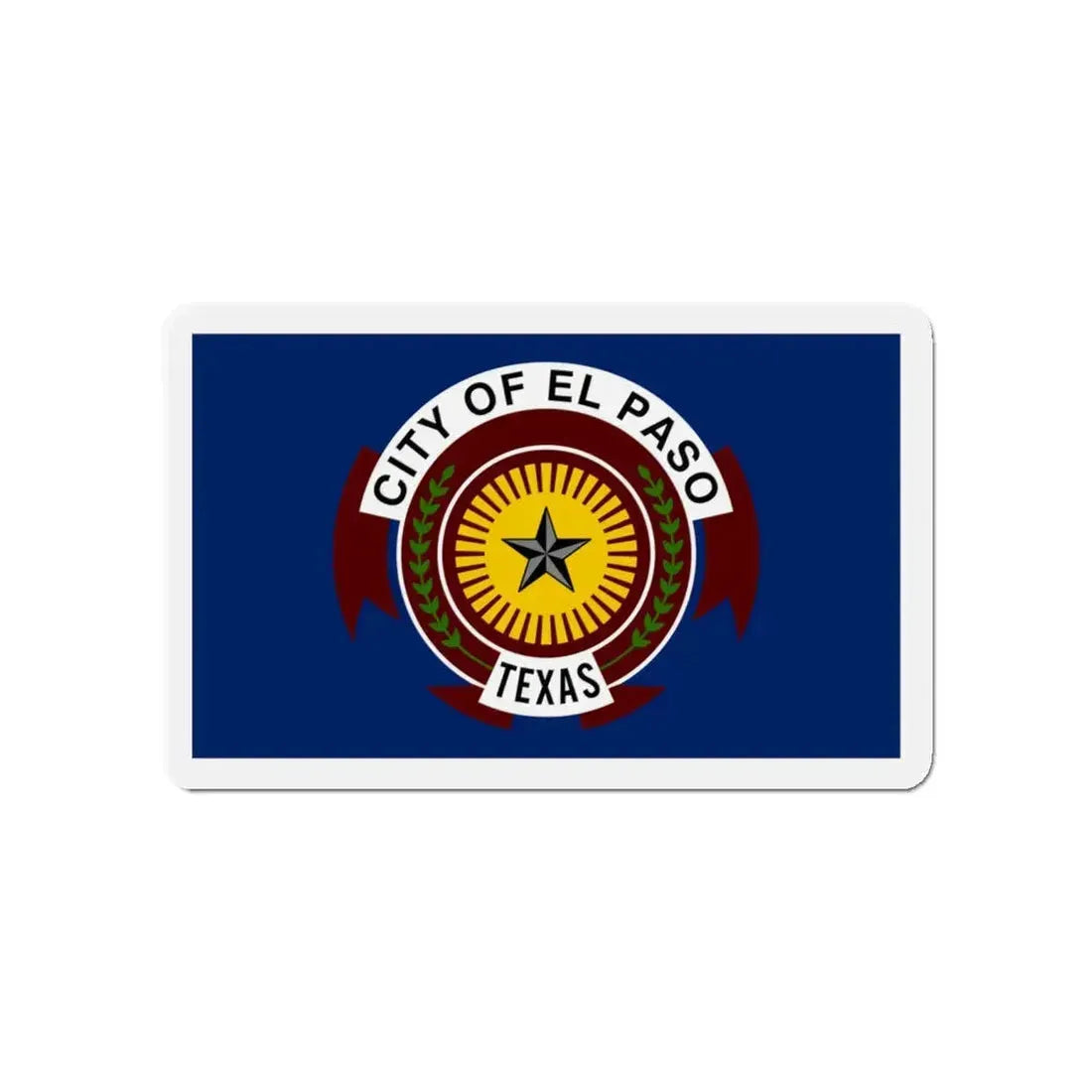 Flag of El Paso Texas - Refrigerator Magnet 4 Inch - The Sticker Space