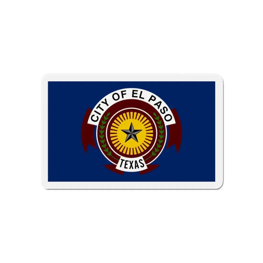 Flag of El Paso Texas - Refrigerator Magnet 5 Inch - The Sticker Space