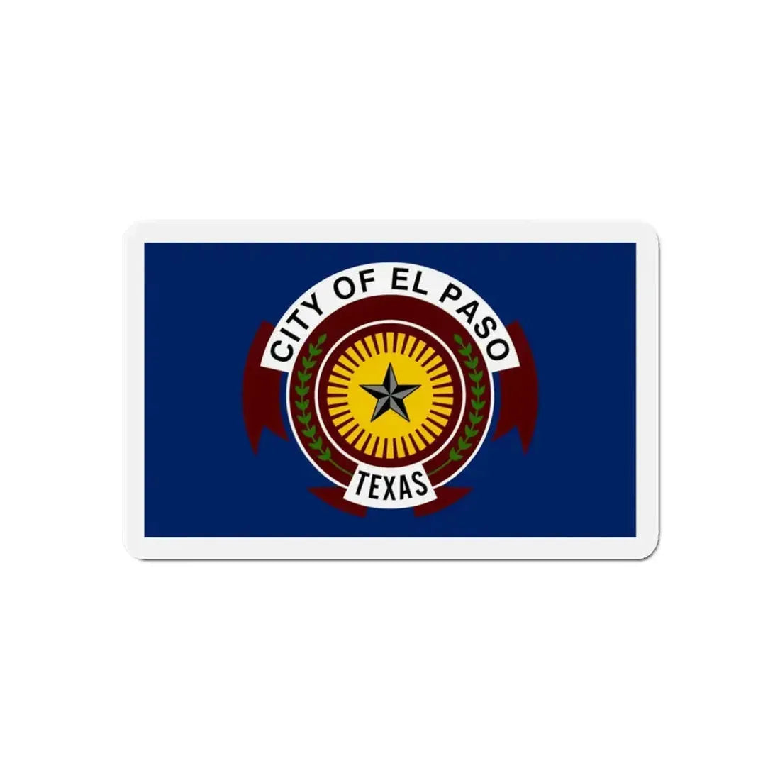 Flag of El Paso Texas - Refrigerator Magnet 6 Inch - The Sticker Space