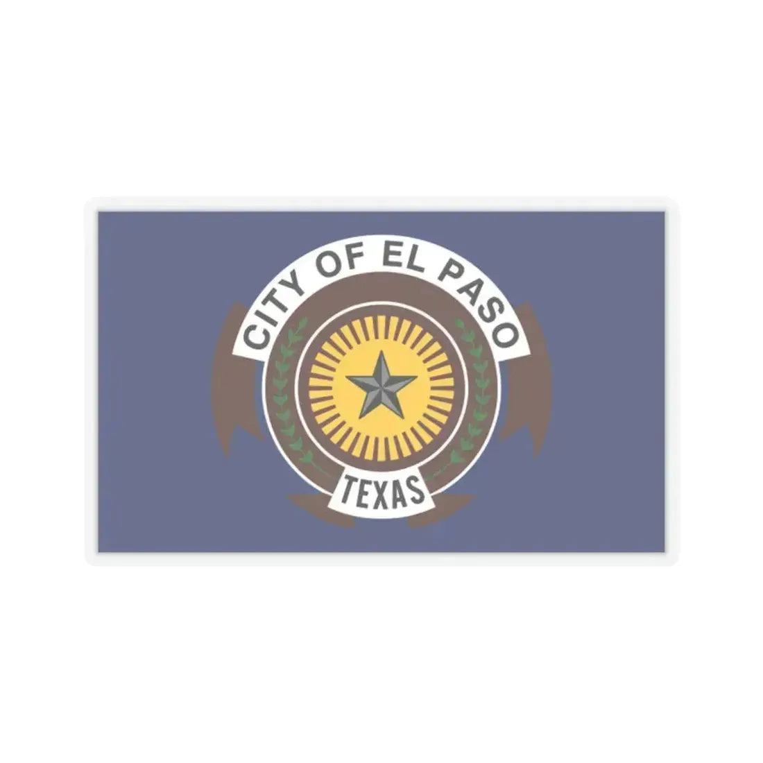 Flag of El Paso, Texas - STICKER Vinyl Kiss-Cut Decal 2 Inch Transparent - The Sticker Space