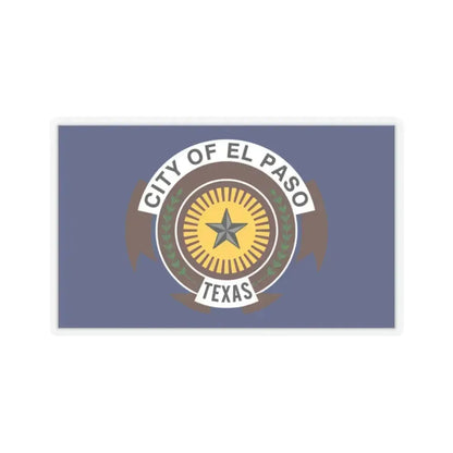 Flag of El Paso, Texas - STICKER Vinyl Kiss-Cut Decal 2 Inch Transparent - The Sticker Space