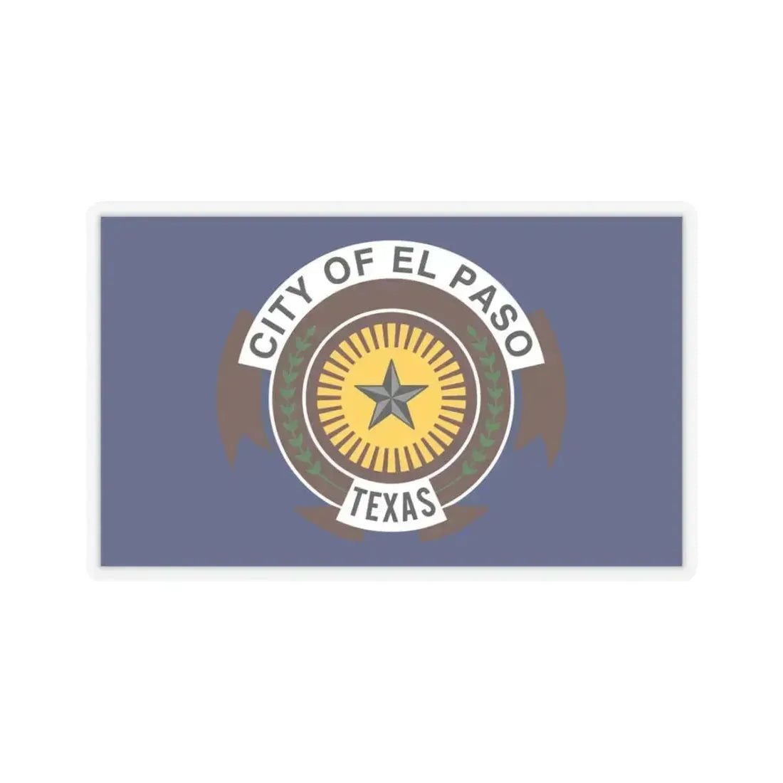 Flag of El Paso, Texas - STICKER Vinyl Kiss-Cut Decal 3 Inch Transparent - The Sticker Space