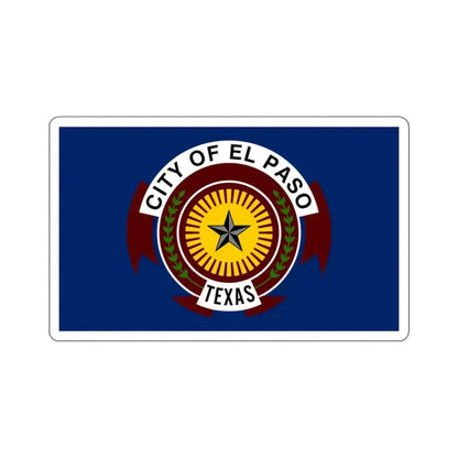Flag of El Paso, Texas - STICKER Vinyl Kiss-Cut Decal 3 Inch White - The Sticker Space