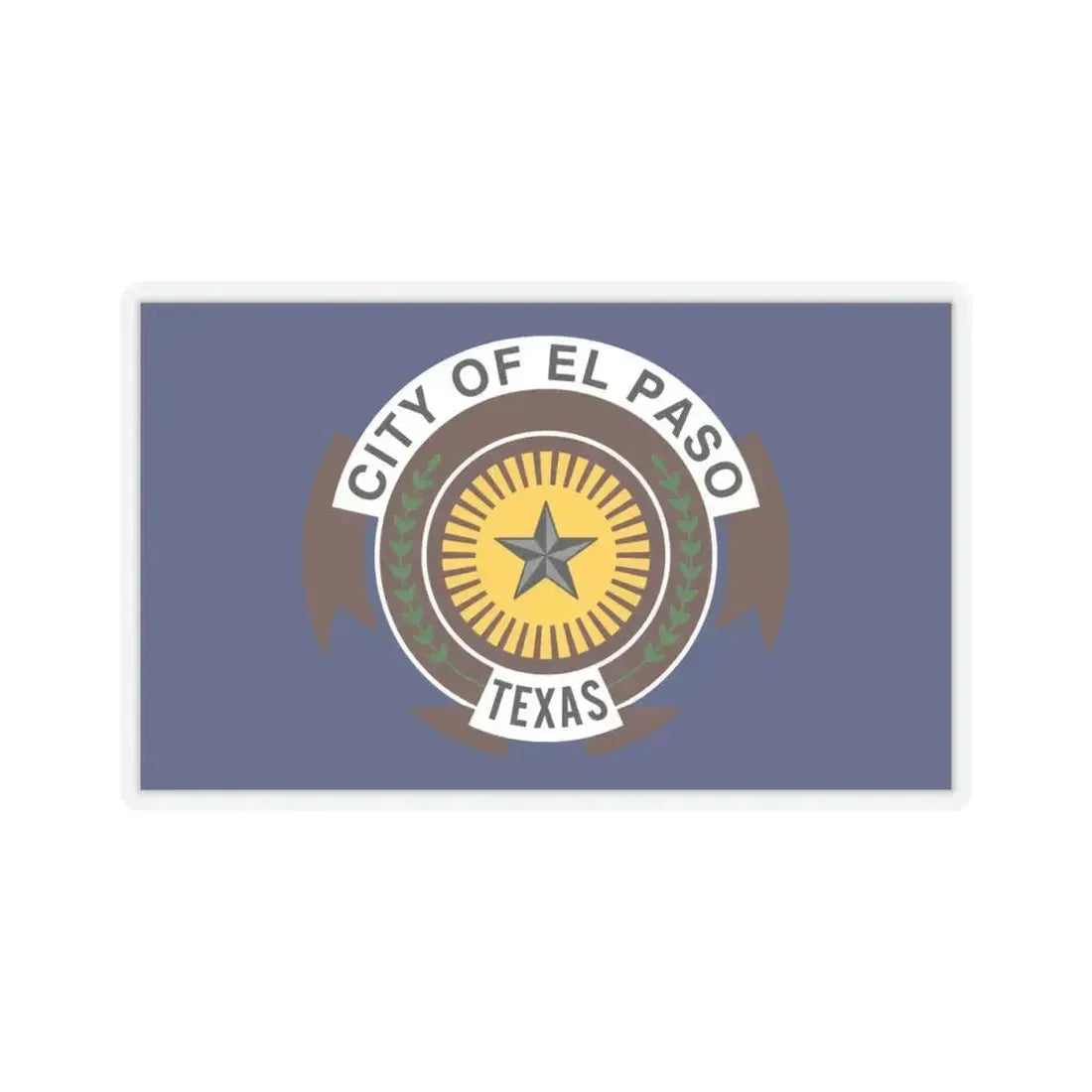 Flag of El Paso, Texas - STICKER Vinyl Kiss-Cut Decal 4 Inch Transparent - The Sticker Space