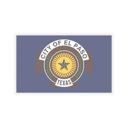 Flag of El Paso, Texas - STICKER Vinyl Kiss-Cut Decal 4 Inch Transparent - The Sticker Space