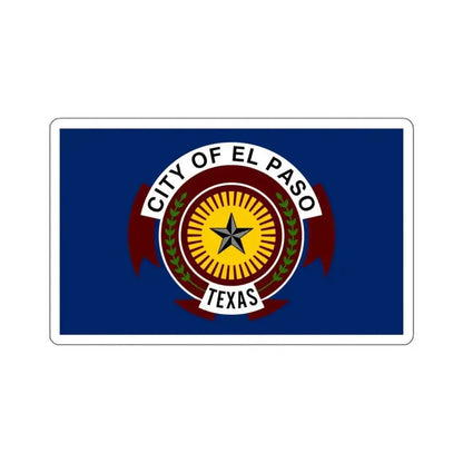 Flag of El Paso, Texas - STICKER Vinyl Kiss-Cut Decal 4 Inch White - The Sticker Space