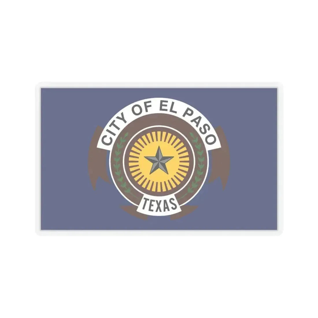 Flag of El Paso, Texas - STICKER Vinyl Kiss-Cut Decal 6 Inch Transparent - The Sticker Space