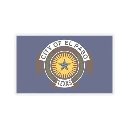Flag of El Paso, Texas - STICKER Vinyl Kiss-Cut Decal 6 Inch Transparent - The Sticker Space