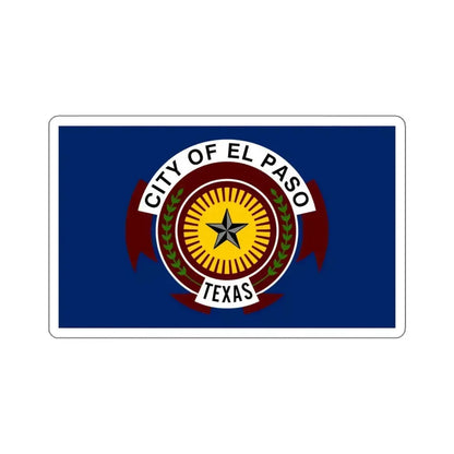 Flag of El Paso, Texas - STICKER Vinyl Kiss-Cut Decal 6 Inch White - The Sticker Space