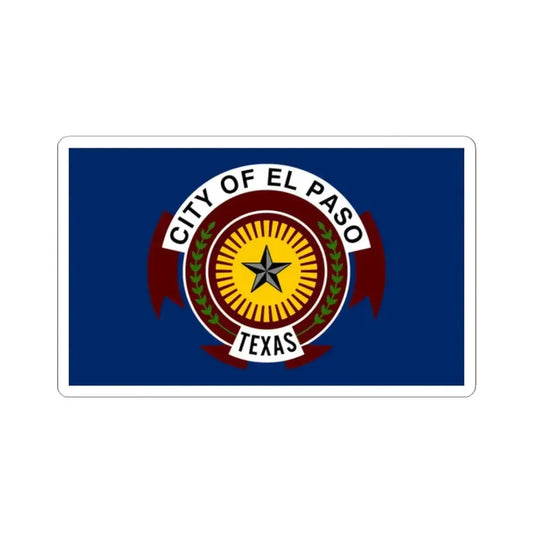 Flag of El Paso Texas (United States) STICKER Vinyl Kiss-Cut Decal 2 Inch White - The Sticker Space