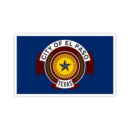 Flag of El Paso Texas (United States) STICKER Vinyl Kiss-Cut Decal 3 Inch White - The Sticker Space