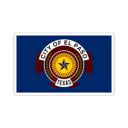 Flag of El Paso Texas (United States) STICKER Vinyl Kiss-Cut Decal 4 Inch White - The Sticker Space