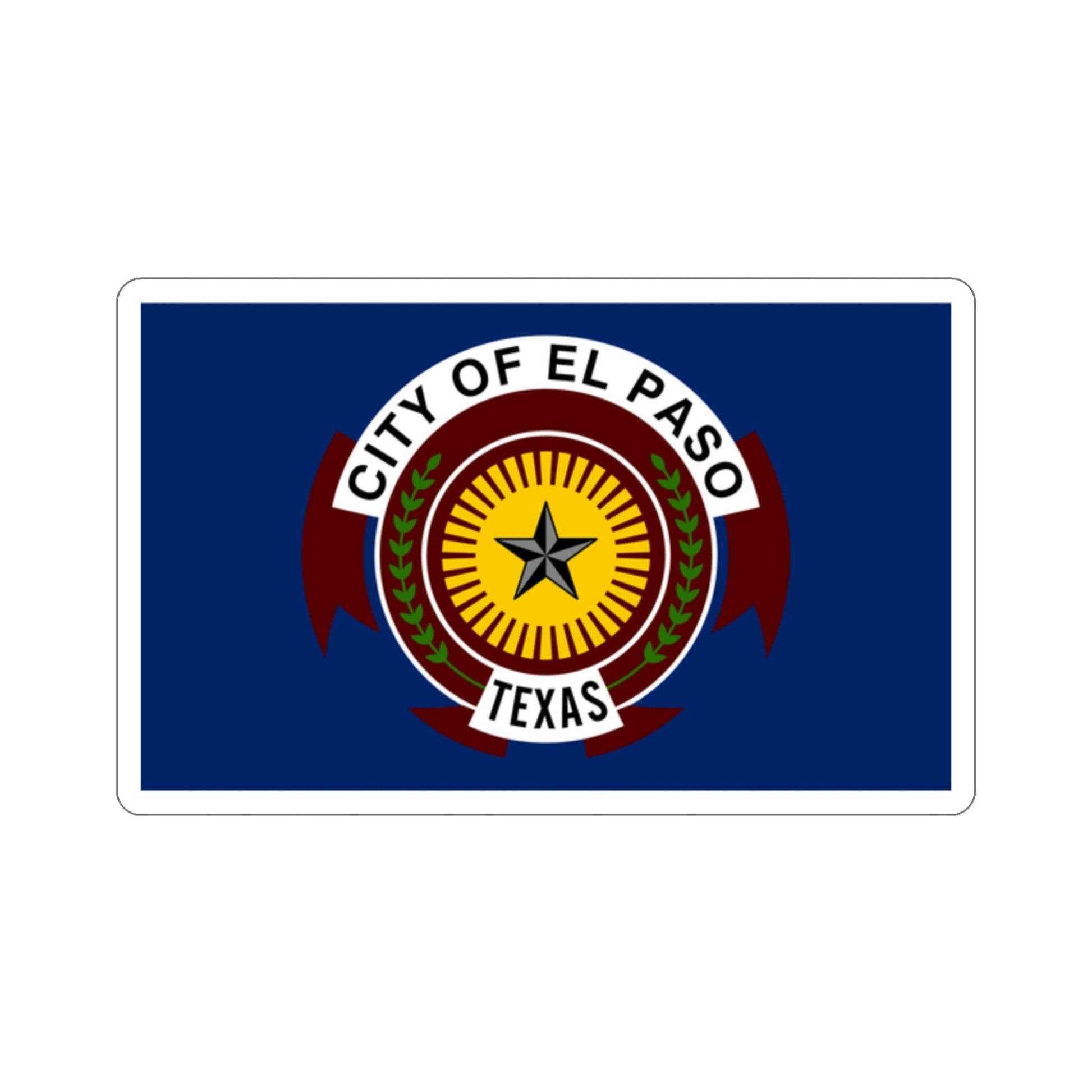 Flag of El Paso Texas USA STICKER Vinyl Die-Cut Decal-2 Inch-The Sticker Space