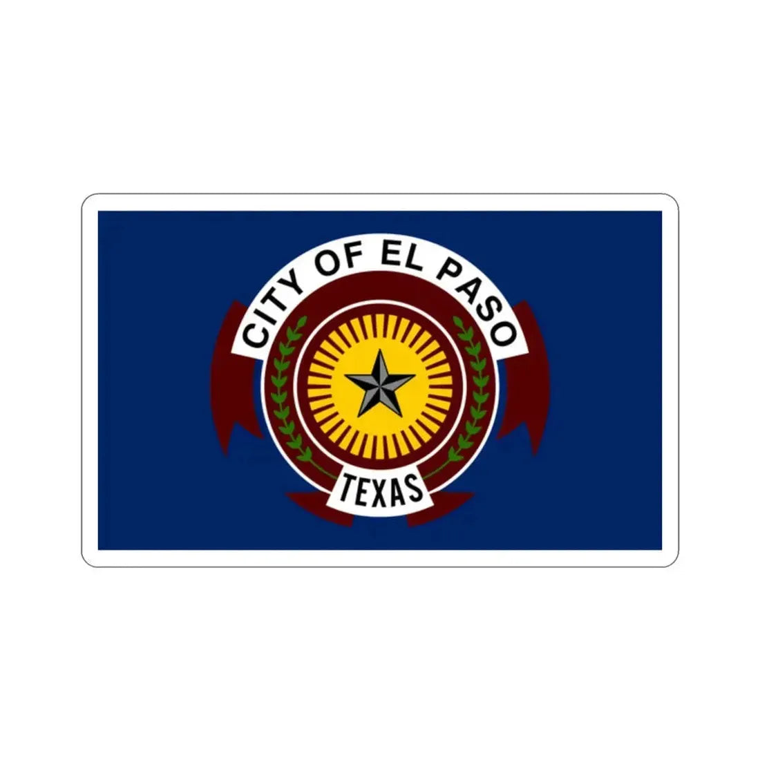 Flag of El Paso Texas USA STICKER Vinyl Die-Cut Decal 2 Inch - The Sticker Space