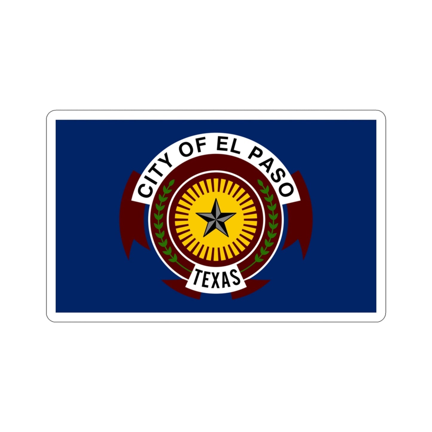 Flag of El Paso Texas USA STICKER Vinyl Die-Cut Decal-3 Inch-The Sticker Space