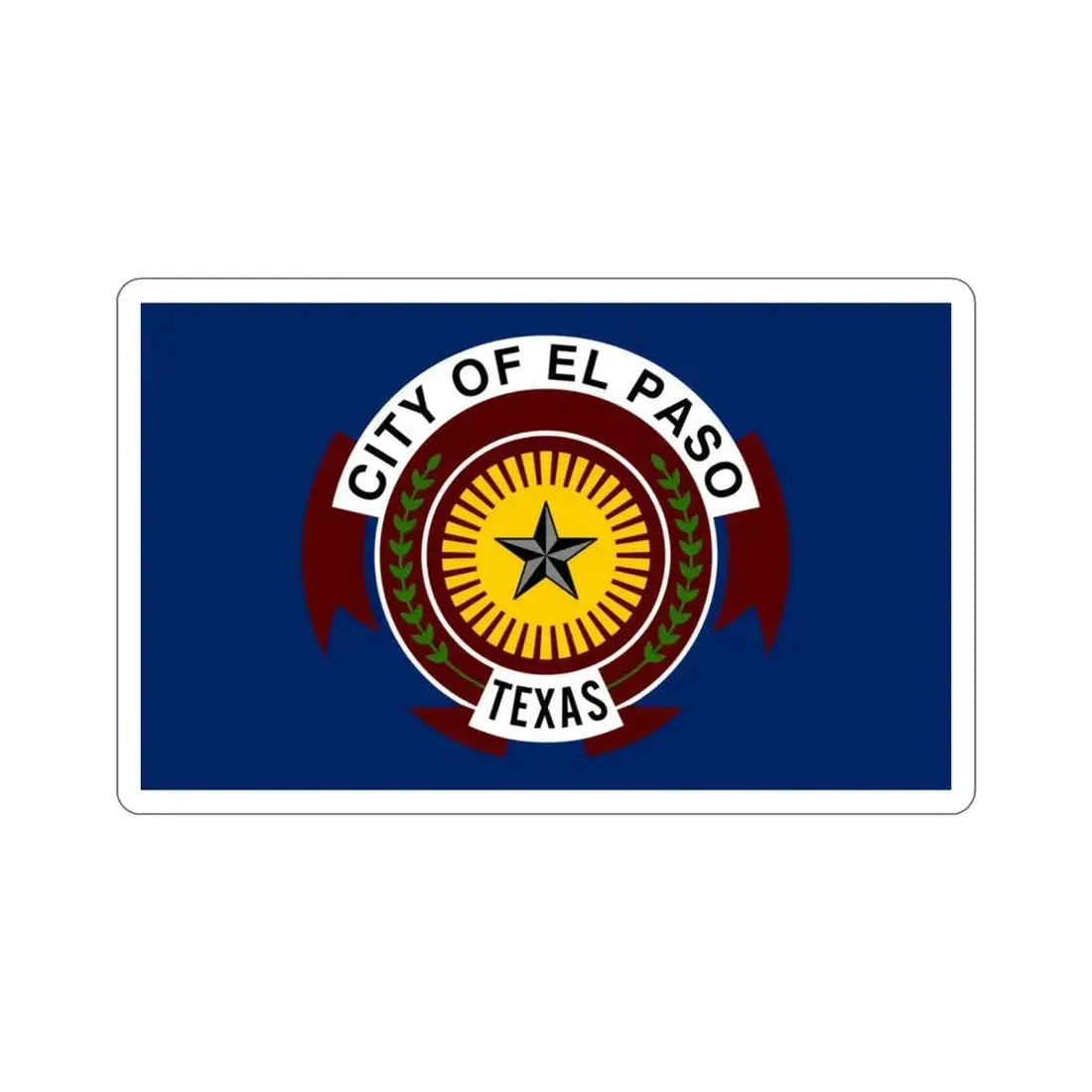 Flag of El Paso Texas USA STICKER Vinyl Die-Cut Decal 3 Inch - The Sticker Space