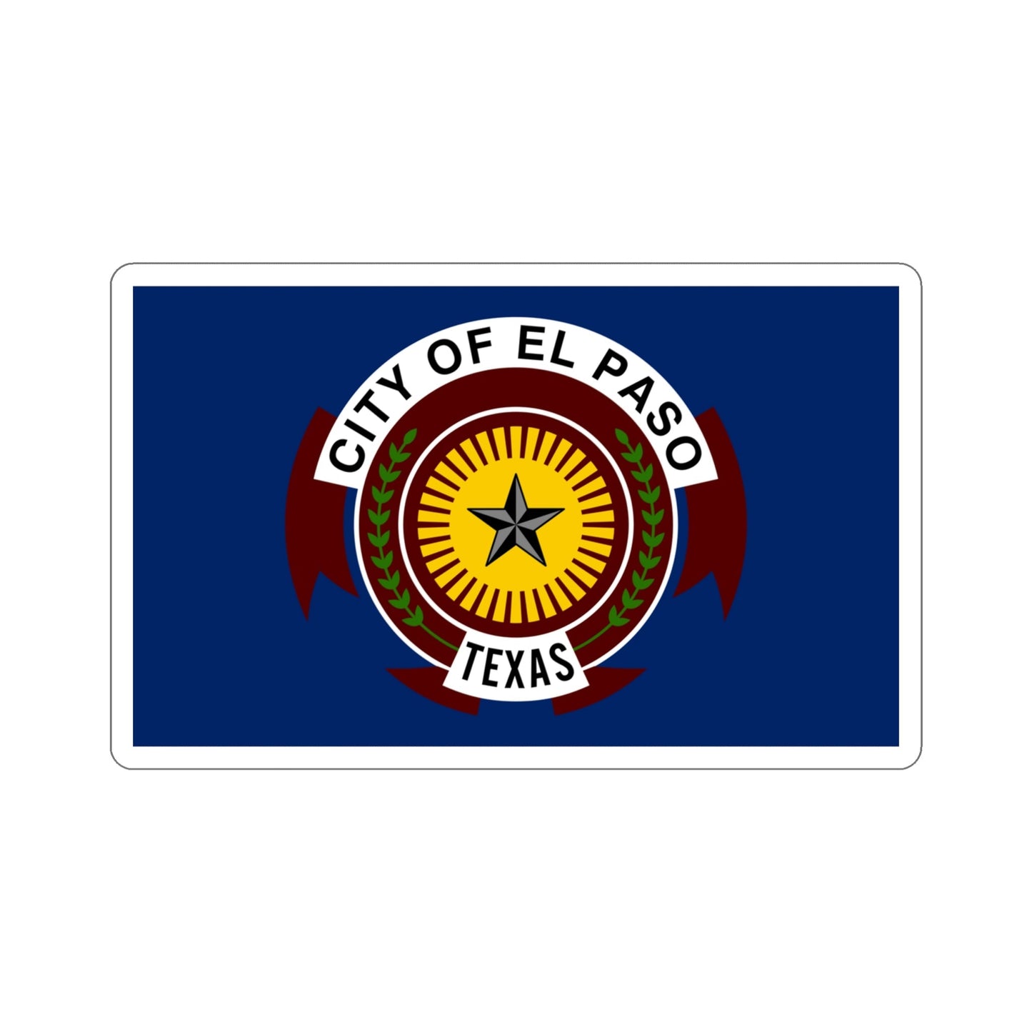 Flag of El Paso Texas USA STICKER Vinyl Die-Cut Decal-4 Inch-The Sticker Space