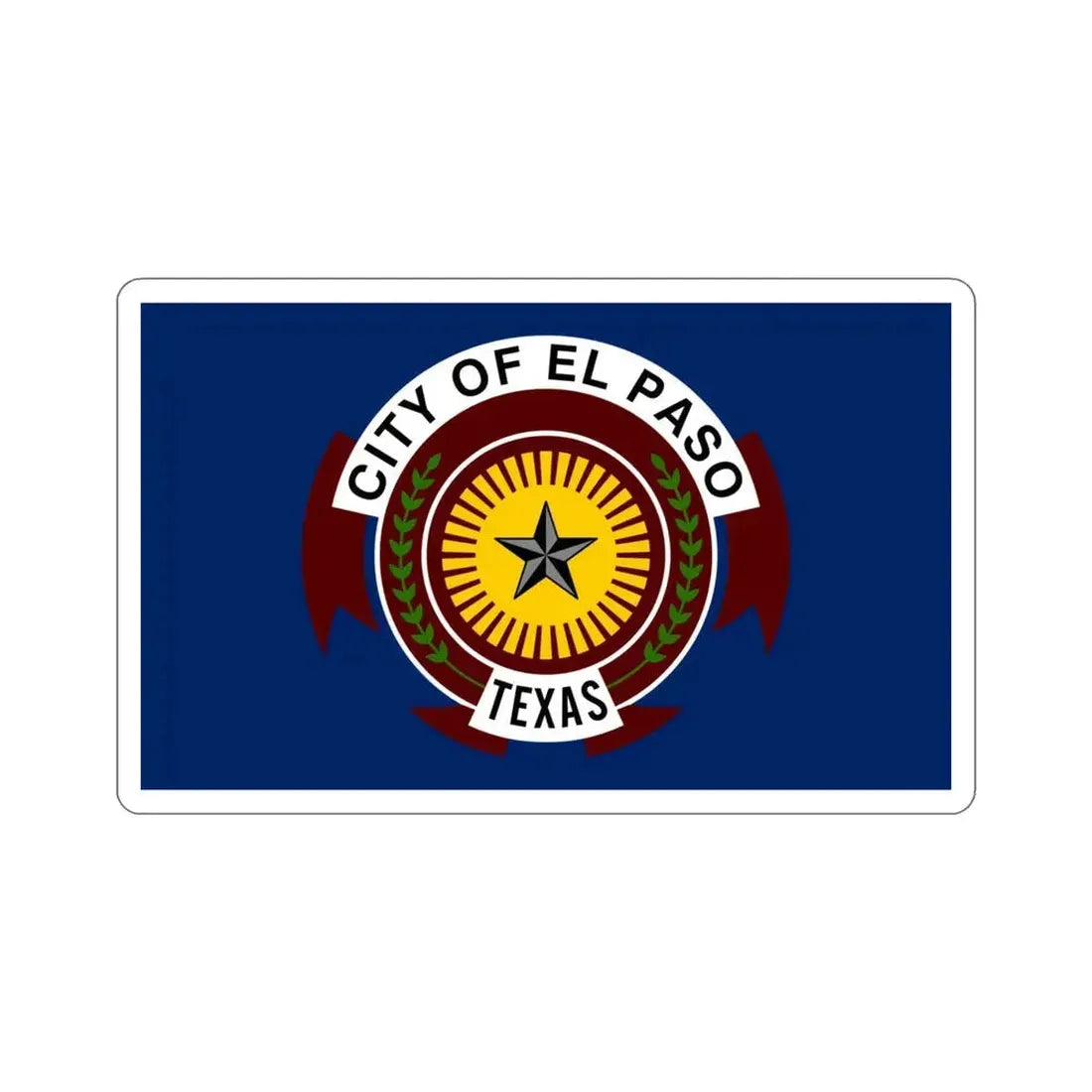Flag of El Paso Texas USA STICKER Vinyl Die-Cut Decal 4 Inch - The Sticker Space