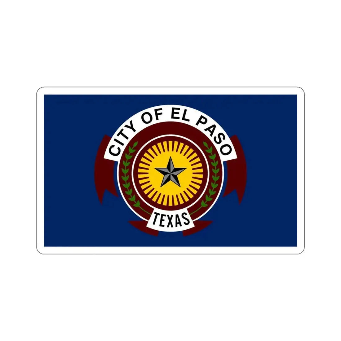 Flag of El Paso Texas USA STICKER Vinyl Die-Cut Decal 5 Inch - The Sticker Space