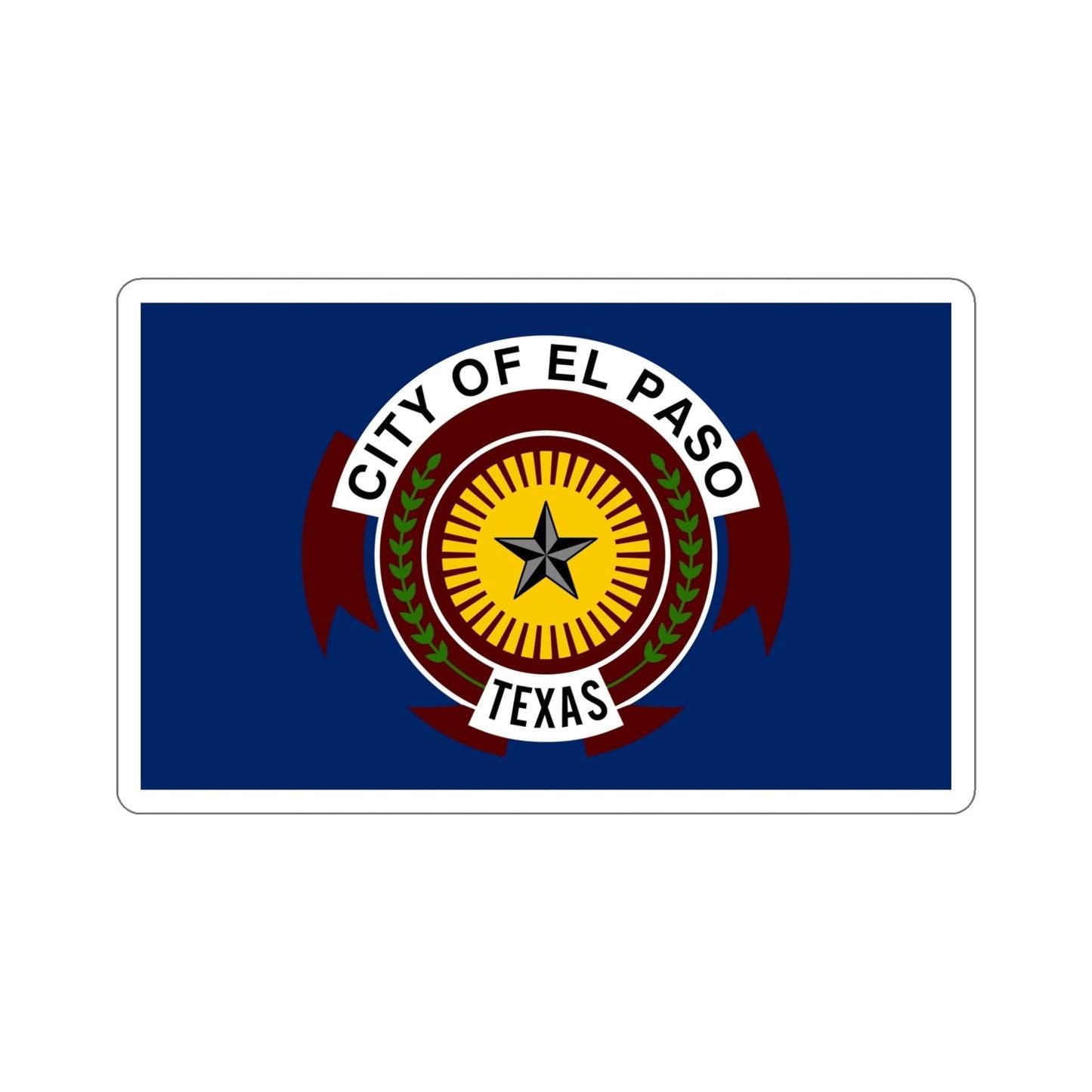 Flag of El Paso Texas USA STICKER Vinyl Die-Cut Decal-6 Inch-The Sticker Space