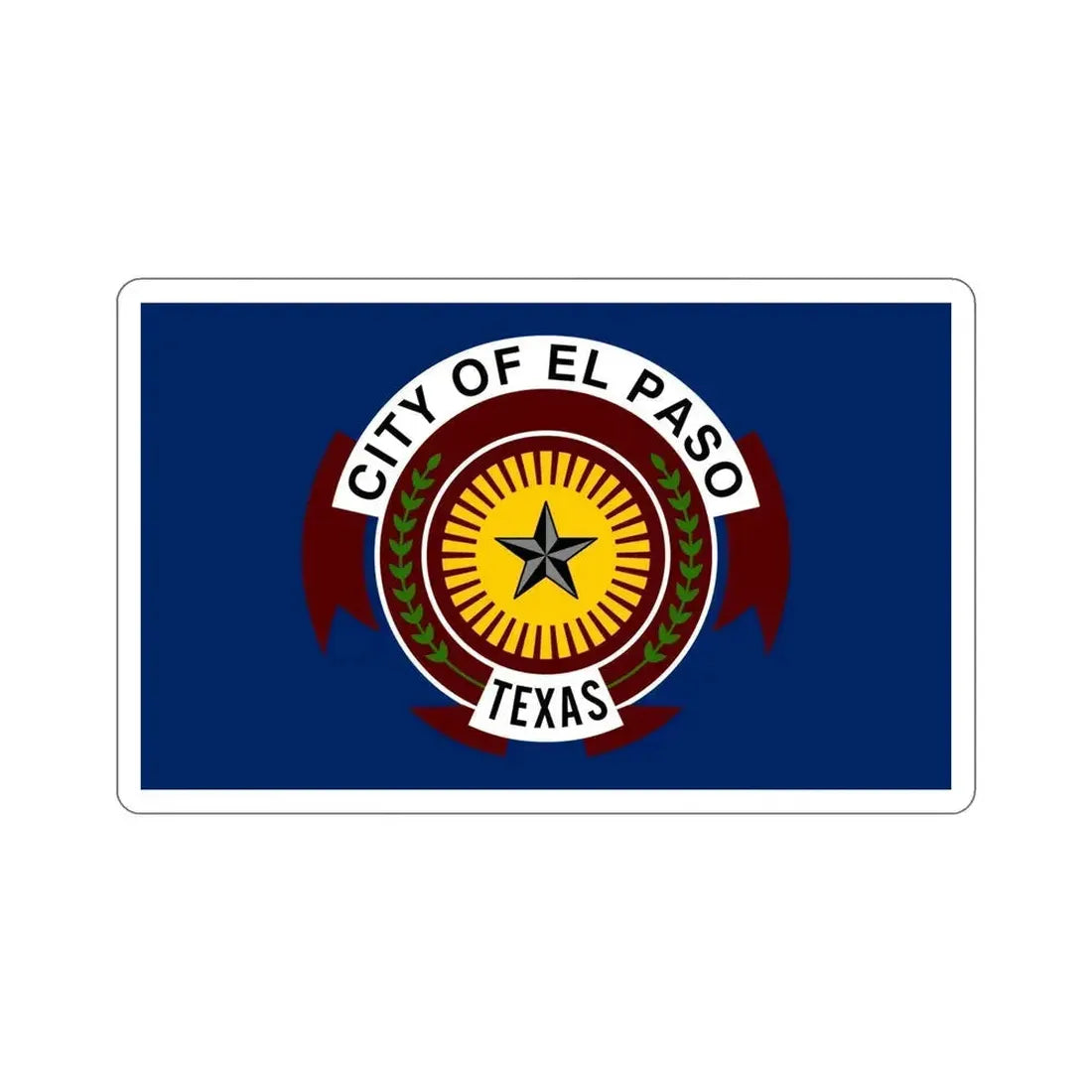 Flag of El Paso Texas USA STICKER Vinyl Die-Cut Decal 6 Inch - The Sticker Space
