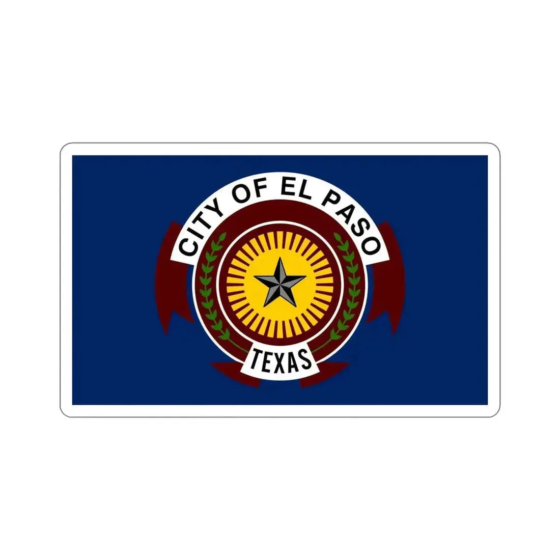 Flag of El Paso Texas USA STICKER Vinyl Die-Cut Decal - The Sticker Space