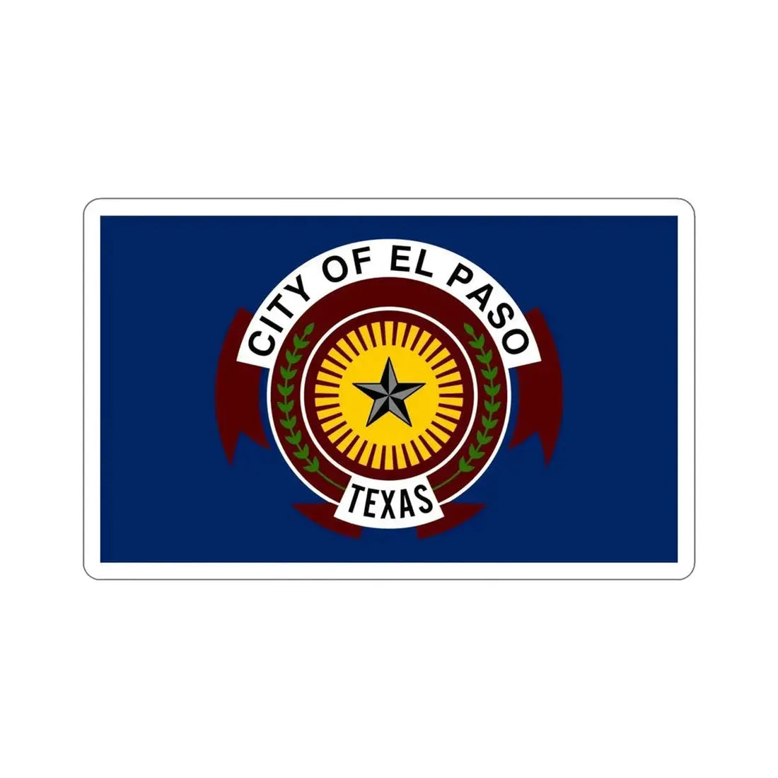 Flag of El Paso Texas USA STICKER Vinyl Die-Cut Decal - The Sticker Space