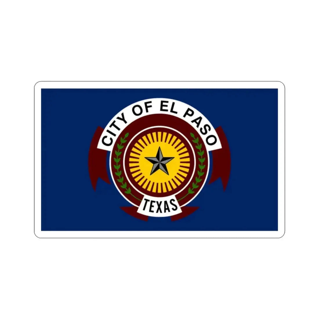 Flag of El Paso Texas USA STICKER Vinyl Die-Cut Decal - The Sticker Space