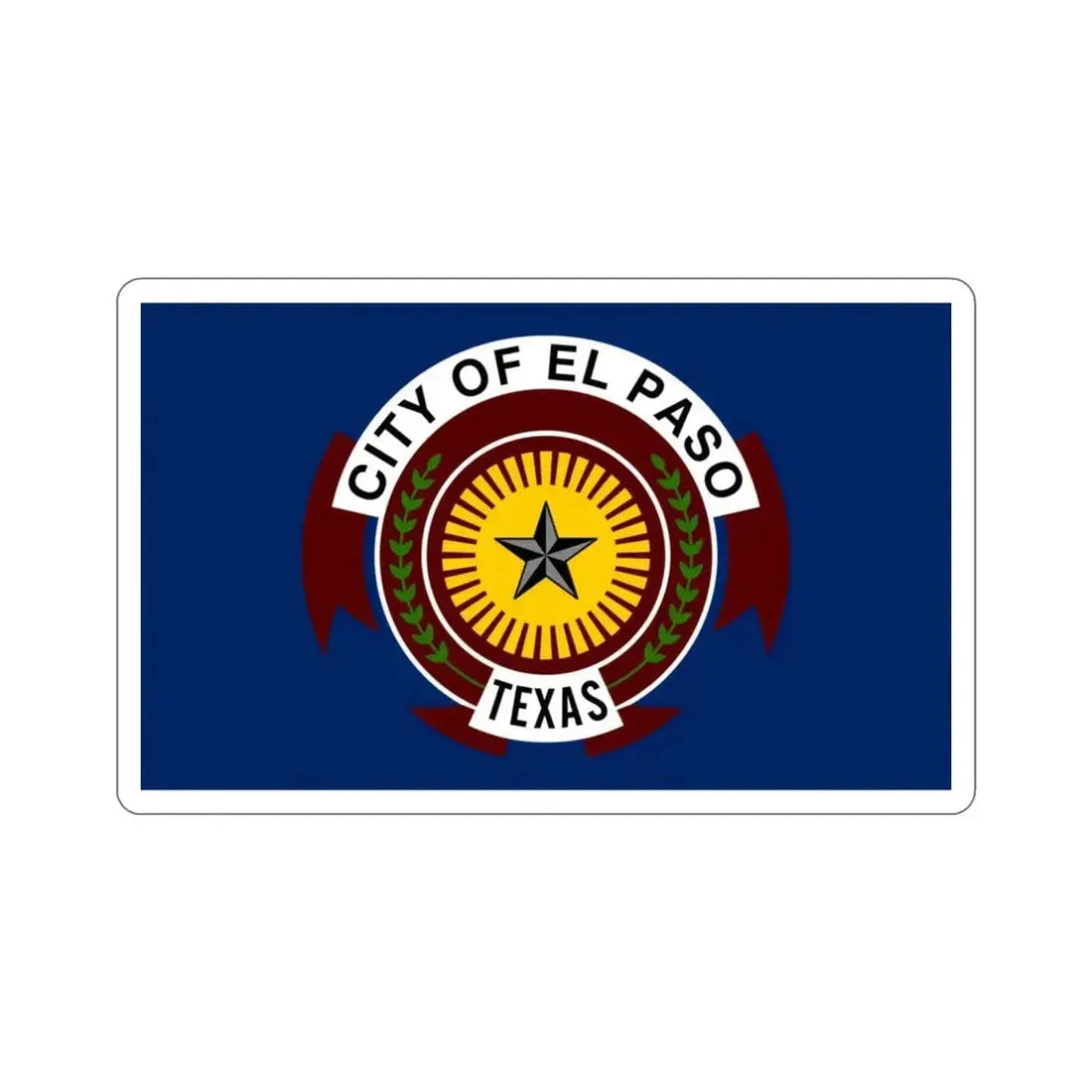 Flag of El Paso Texas USA STICKER Vinyl Die-Cut Decal - The Sticker Space