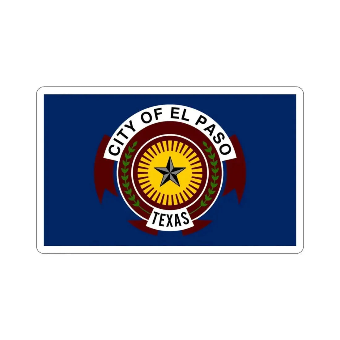Flag of El Paso Texas USA STICKER Vinyl Die-Cut Decal - The Sticker Space