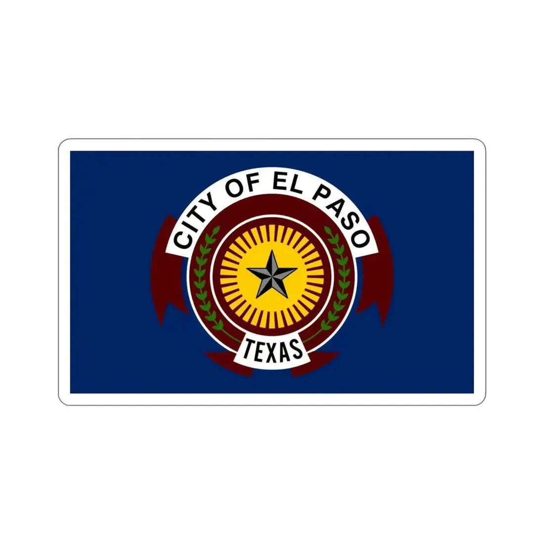 Flag of El Paso Texas USA STICKER Vinyl Die-Cut Decal - The Sticker Space