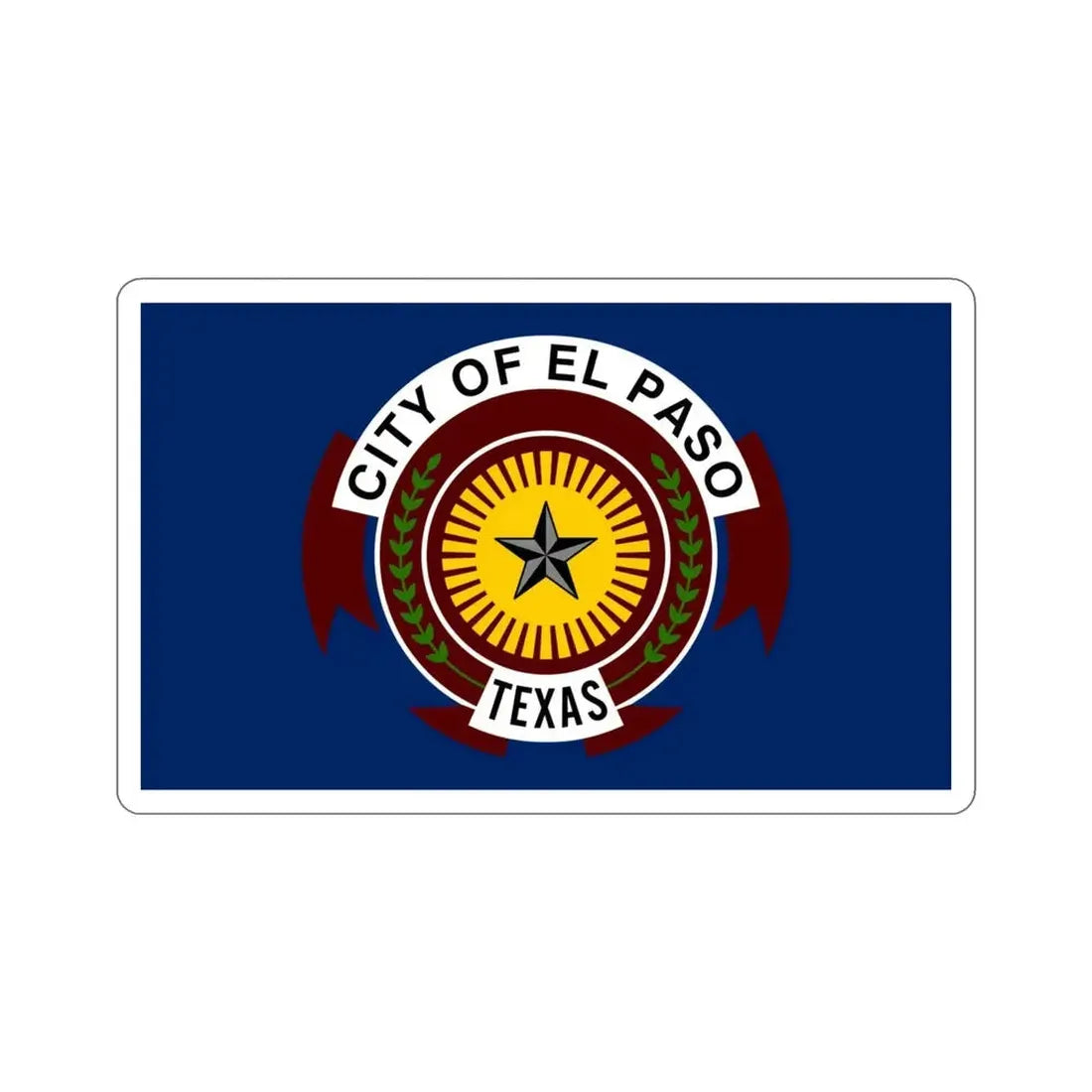 Flag of El Paso Texas USA STICKER Vinyl Die-Cut Decal - The Sticker Space