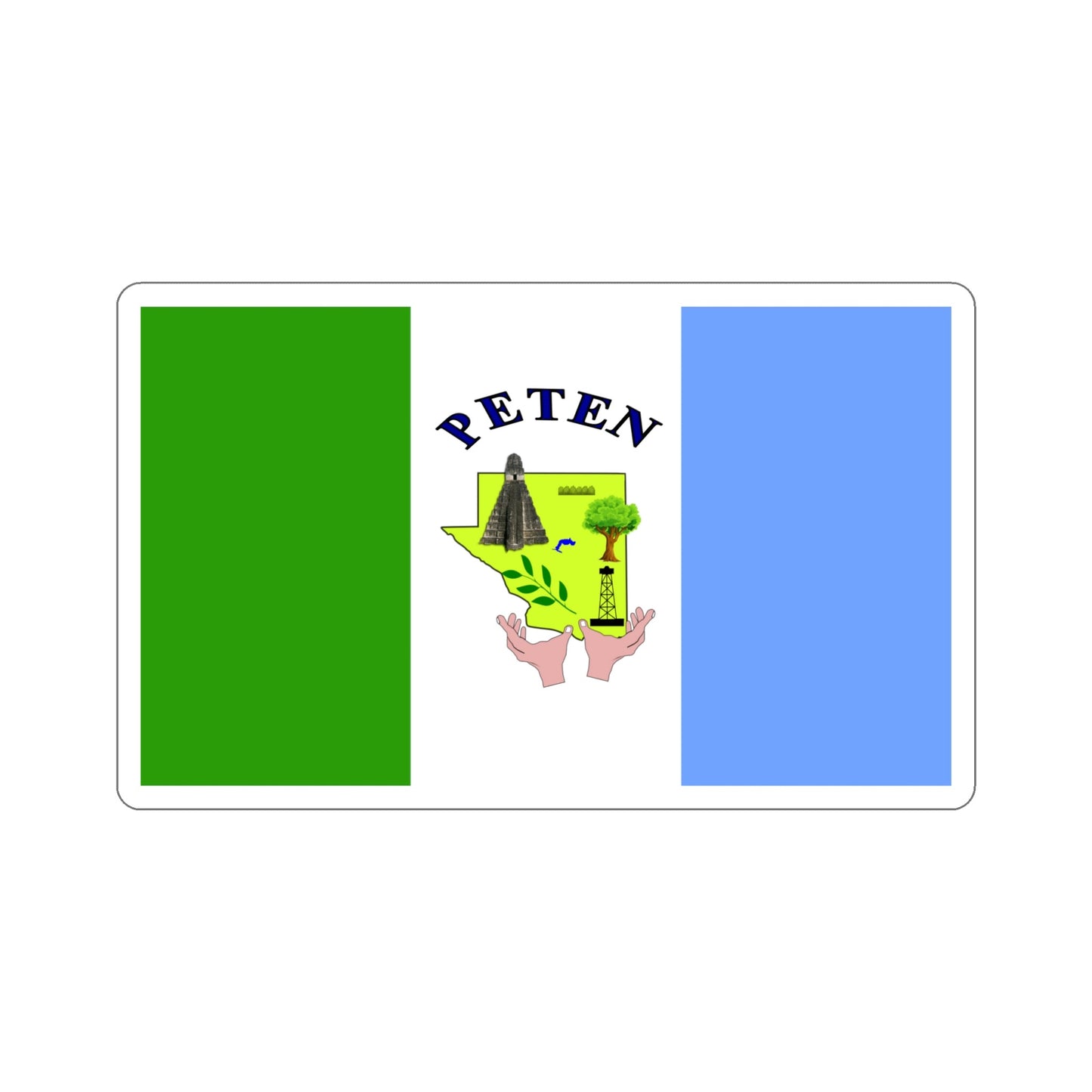 Flag of El Petén Department Guatemala STICKER Vinyl Die-Cut Decal-6 Inch-The Sticker Space