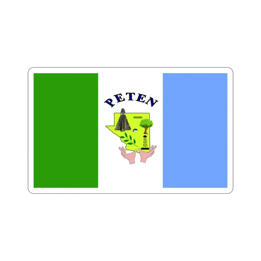 Flag of  El Petén Department Guatemala STICKER Vinyl Die-Cut Decal 3 Inch - The Sticker Space