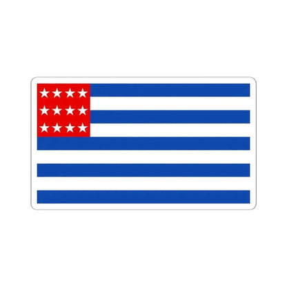 Flag of El Salvador 1869-1873 (El Salvador) STICKER Vinyl Kiss-Cut Decal 4 Inch White - The Sticker Space