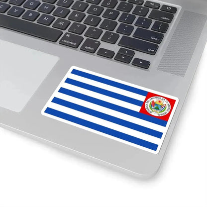 Flag of El Salvador 1877-1912 reverse (El Salvador) STICKER Vinyl Kiss-Cut Decal - The Sticker Space