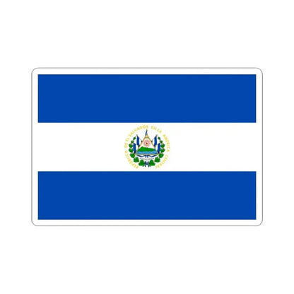Flag of El Salvador 3-2 (El Salvador) STICKER Vinyl Kiss-Cut Decal 3 Inch White - The Sticker Space