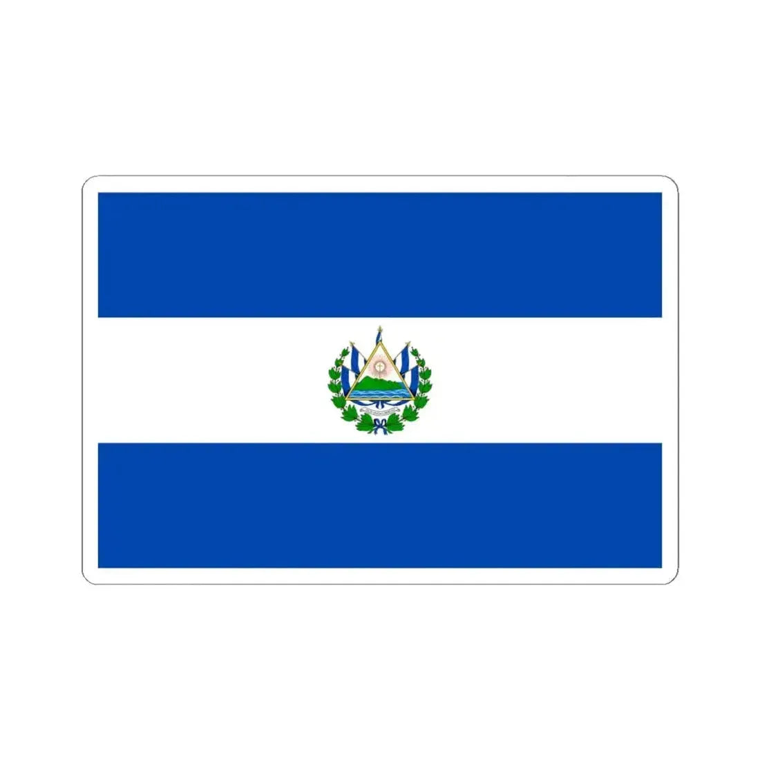 Flag of El Salvador 3-2 Fictional alternative (El Salvador) STICKER Vinyl Kiss-Cut Decal 6 Inch White - The Sticker Space