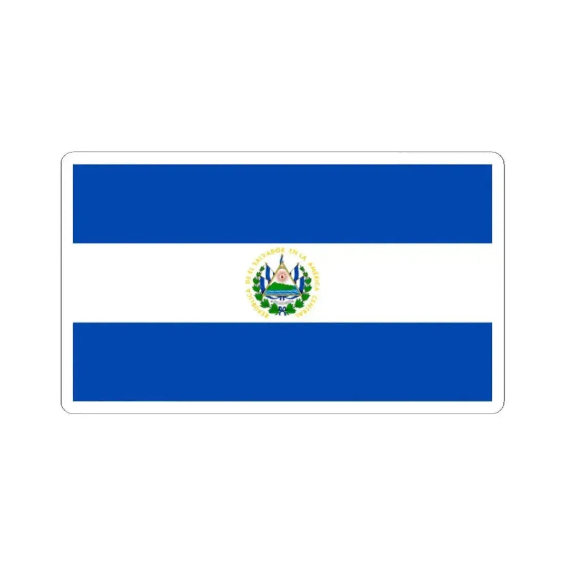Flag of El Salvador (El Salvador) STICKER Vinyl Kiss-Cut Decal 2 Inch White - The Sticker Space