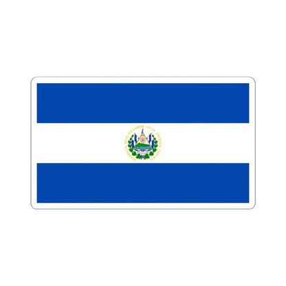 Flag of El Salvador (El Salvador) STICKER Vinyl Kiss-Cut Decal 4 Inch White - The Sticker Space