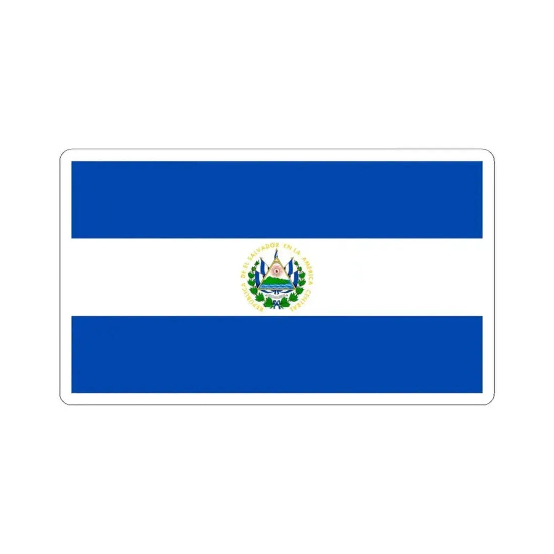 Flag of El Salvador (El Salvador) STICKER Vinyl Kiss-Cut Decal 6 Inch White - The Sticker Space