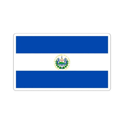Flag of El Salvador (El Salvador) STICKER Vinyl Kiss-Cut Decal 6 Inch White - The Sticker Space