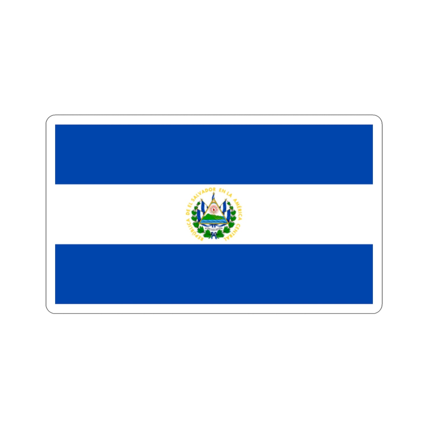 Flag of El Salvador STICKER Vinyl Die-Cut Decal-2 Inch-The Sticker Space