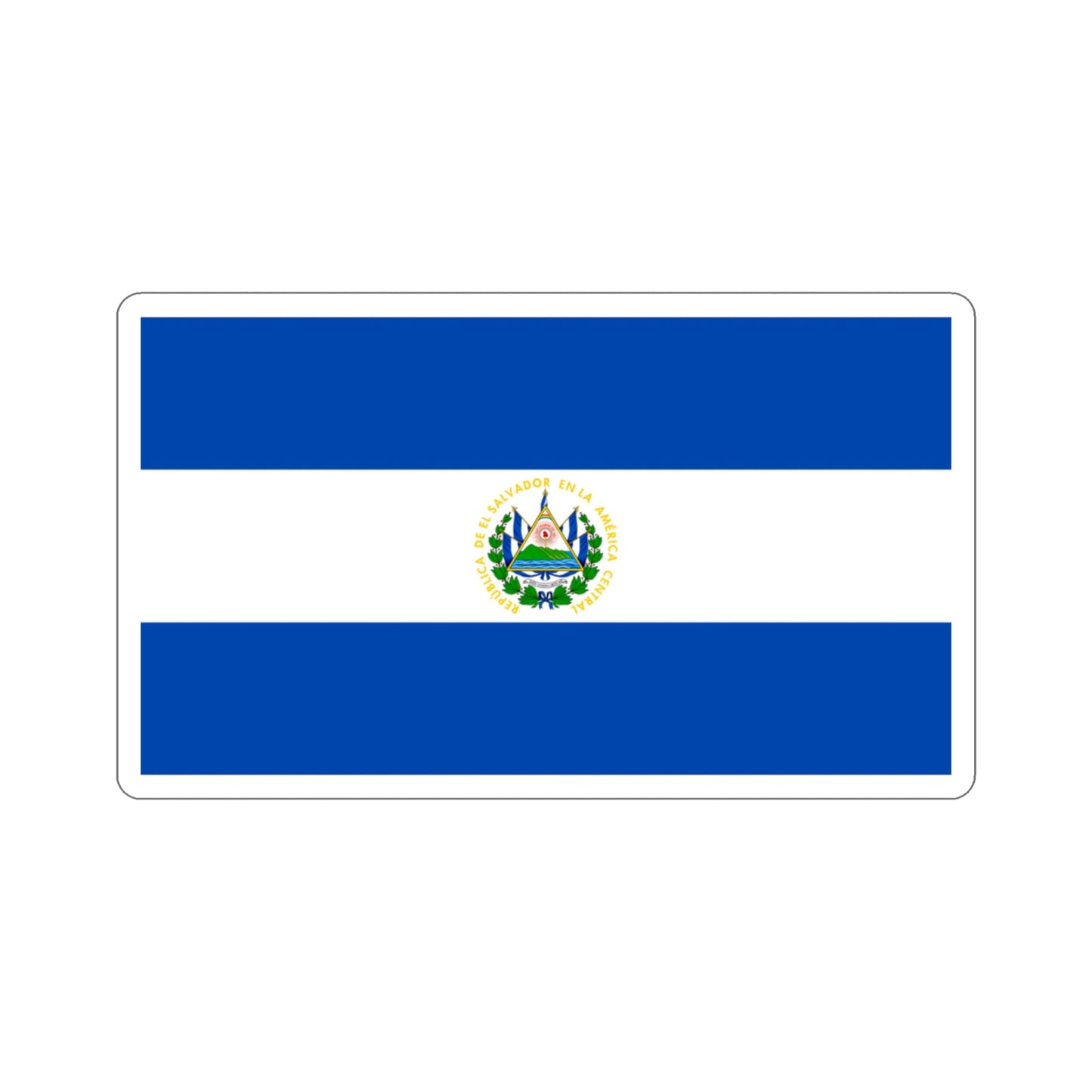 Flag of El Salvador STICKER Vinyl Die-Cut Decal-3 Inch-The Sticker Space