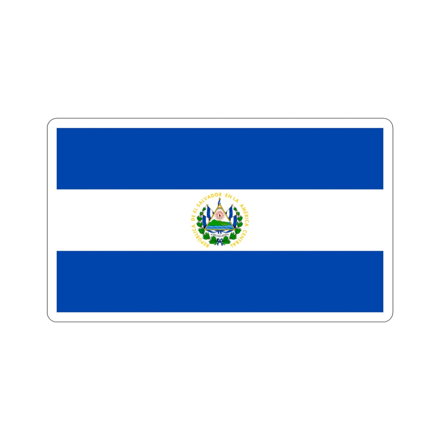 Flag of El Salvador STICKER Vinyl Die-Cut Decal-4 Inch-The Sticker Space