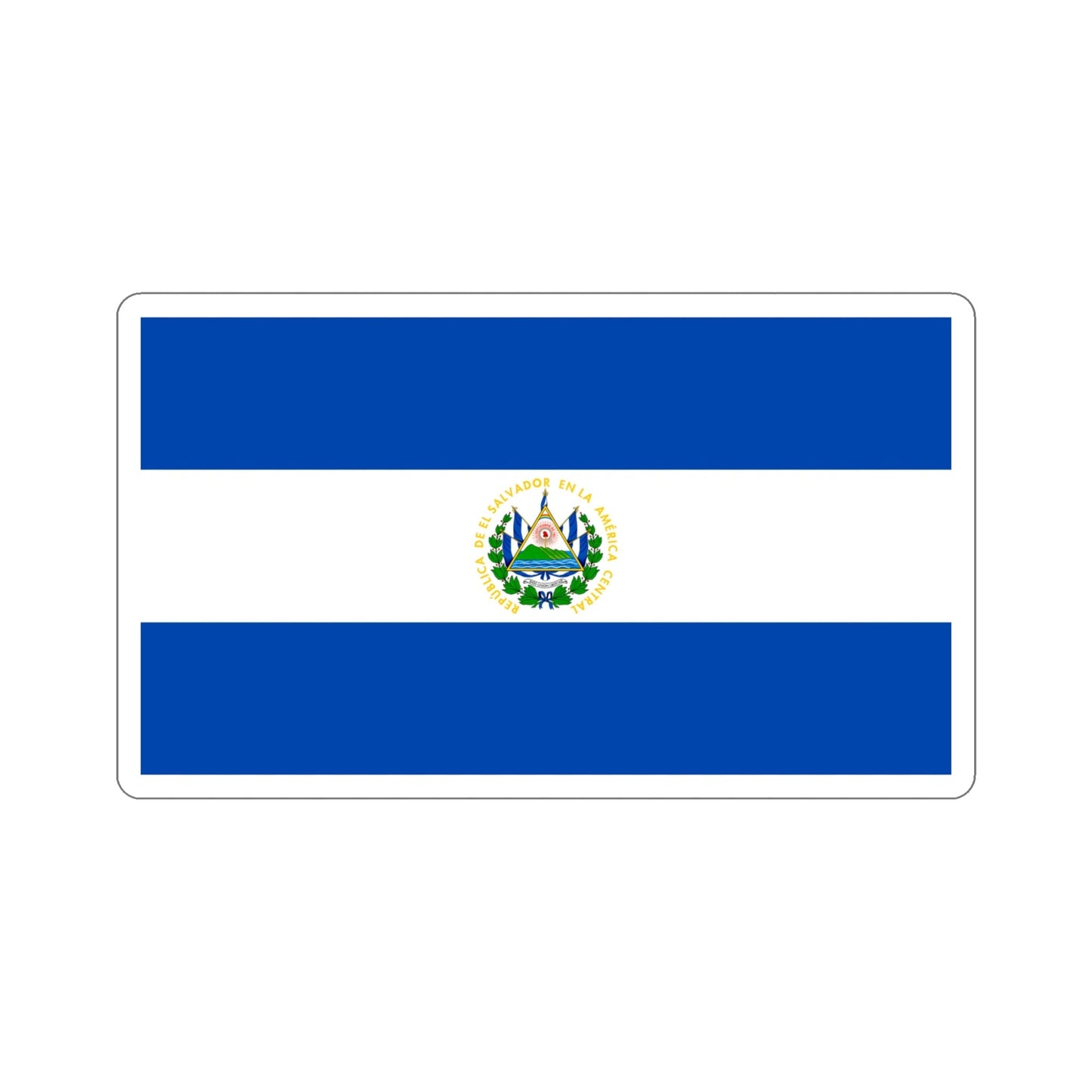 Flag of El Salvador STICKER Vinyl Die-Cut Decal-5 Inch-The Sticker Space